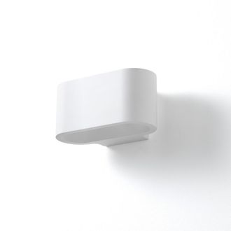 Oresteluchetta Aplique de pared de yeso blanco mate 9x18x10 cm