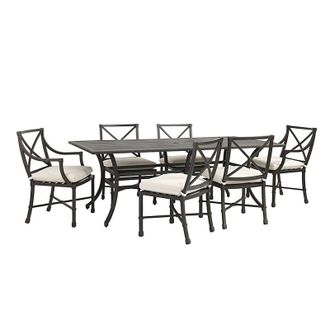 Ballard Designs Suzanne Kasler Directoire 7-Piece 84 Rectangular Dining Set with 6 Cushions - Ballard Designs