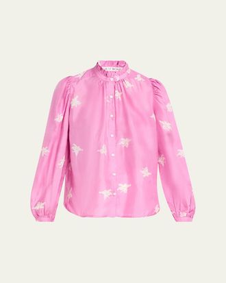 Alix of Bohemia Annabel Silk Jasmine Print Blouse