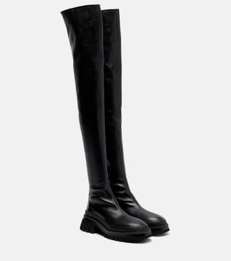 Khaite Fallon leather over-the-knee boots