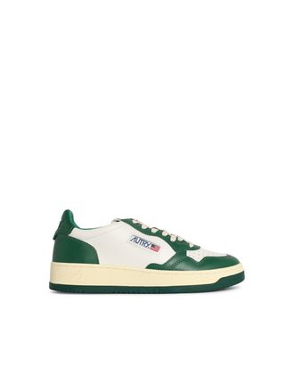 Autry groen en witte Lear medaillewinnaar sneakers