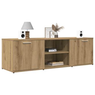 Berkfield Home TV Cabinet Artisan Oak 120x34x37 cm Engineered Wood in Brown | Size: 120 x 34 x 37 cm