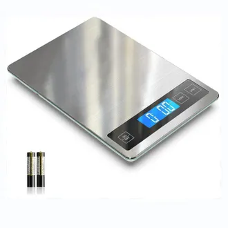 OEM Balanza De Cocina Digital De Acero Inoxidable Y Vidrio Templado, Con Una Precisi&oacute;n De 1 Gramo/0,1 Onzas, Con Unidades De Gramos Y Onzas, Para Cocinar 