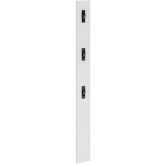 Levante Appendiabiti da Parete Bianco 16x2x65 cm con Ganci in Ferro