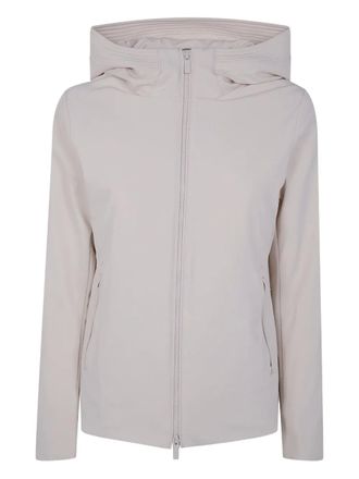 Woolrich waterproof hooded jacket - women - Elastane/Polyester - S - Neutrals