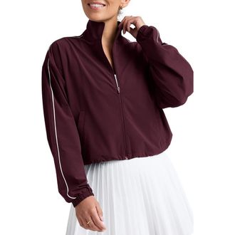 Beyond Yoga Track Jacket in Black Cherry at Nordstrom Rack, Size X-Large