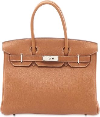 Herm&egrave;s 2005 Togo Birkin Retourne 30 handbag - Marrone