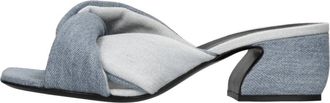 Sergio Rossi Denim Mules - Dames - Muiltjes - Blauw - 38 EU - Denim - Schoenen