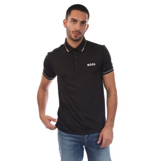 HUGO BOSS Heren 4 Way Stretch Poloshirt (Zwart)