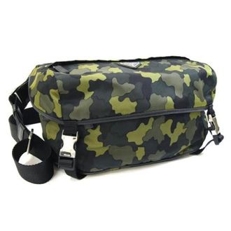 Prada Pre-owned Vintage Sling Bag - Heren - Pre-owned - Groen - Maat: ONE Size Leer