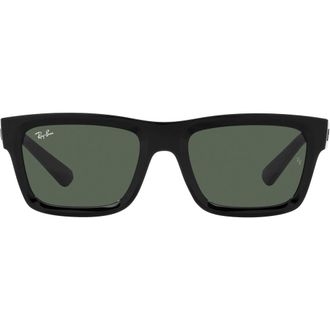 Ray-Ban Warren 57mm Rectangular Sunglasses in Black at Nordstrom