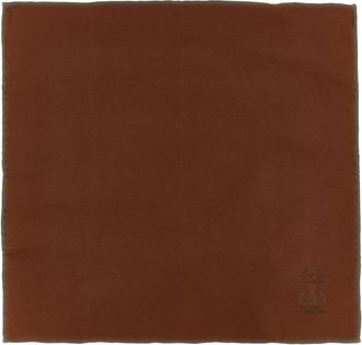 Brunello Cucinelli Brown Double-face Pocket Square