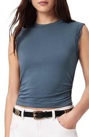 AllSaints West Side Ruched Tank in Steel Blue at Nordstrom, Size X-Small