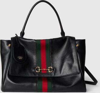 Gucci Paparazzo Large Top Handle Bag, Black, Leather