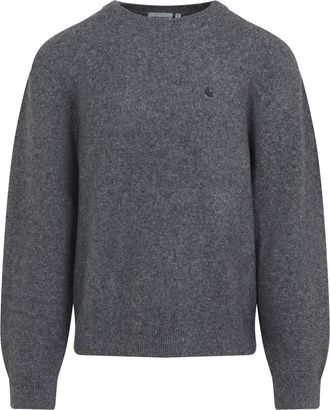 Carhartt Work in Progress Tangled Graphite Grey Curtis Sweater-Uomo