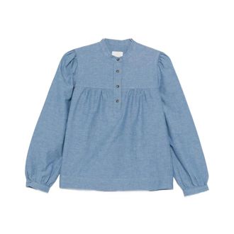 A.P.C. Blouses, female, Blue, Size: XS Babydoll Blouse