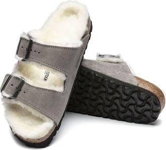 Birkenstock Womens Arizona Sandal In Stone Coin
