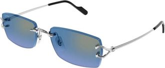 Cartier Zonnebrillen - unisex - Zonnebrillen - Geel - 56 MM - Nylon - Accessoires