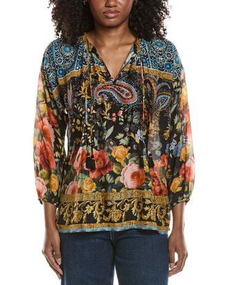Johnny Was Margot Silk Blouse