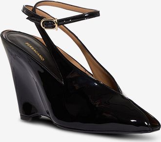 Ferragamo Keilsandalen aus Lackleder Arcadia 95