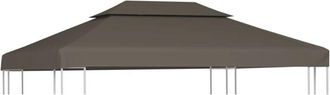 vidaXL Copertura Superiore per Gazebo a 2 Strati 310g/mq 4x3m Talpa