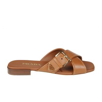 Prada Dames, Schoenen, Bruin, Maat: 36 EU Leer