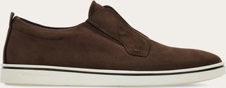 Ferragamo Men Slip on sneaker Brown Size 10.5
