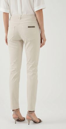Brunello Cucinelli Tapered Cotton-Blend Trousers - Beige