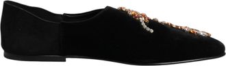 Dolce & Gabbana Versierde Fluwelen Instappers