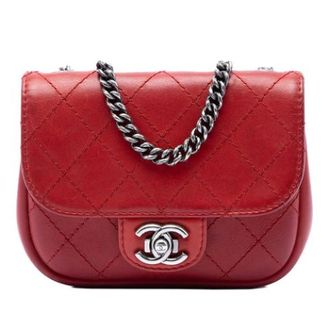 Chanel Pre-owned Vintage Mini Crossbody - Dames - Pre-owned - Rood - Maat: ONE Size Leer