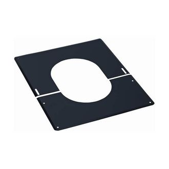 TEN Ten 482418 Piastra Di Copertura In Acciaio Inox Da 30&deg; A 45&deg; D180mm Nero