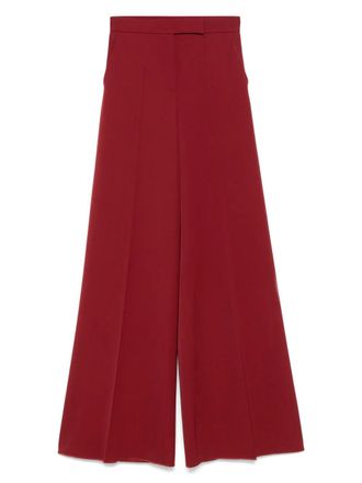 Max Mara virgin wool high-waisted trousers - Red