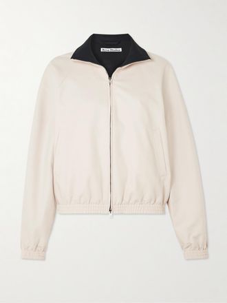Acne Studios Giacca In Rasatello Di Cotone - Crema