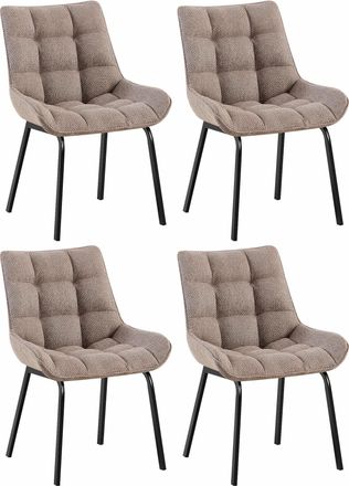 Clp Clp - Set De 4 Sillas De Comedor Saranda Marr&oacute;n Tierra Negro