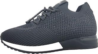 La Strada Womens Low Trainers Black Textile & Synthetic, Black Silver, 5 UK