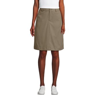 Lands End School Uniform Active Chino Skort Top of the Knee in Khaki at Nordstrom, Size 16