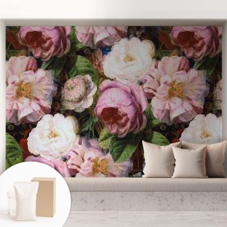 Tulup Carta Da Parati Non Tessuto - Con Colla Gratuita - Con Motivi Moderni - Design Elegante Per Pareti Eleganza Floreale 208x146 Cm