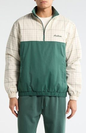 Malbon Golf Spruce Half Zip Golf Pullover in Hunter Green /Ivory at Nordstrom, Size Small