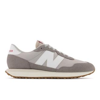 New Balance Unisex 237 en Gris, Gamuza/Malla, Talla 40.5