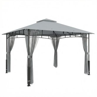 OUTSUNNY Cenador para jard&iacute;n 360x300x275 cm gris