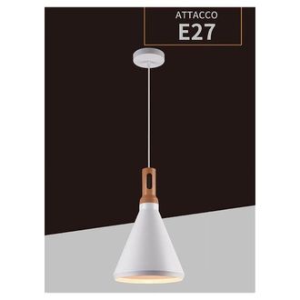Trade Shop Trade Shop Traesio - Trade Shop - Lampadario A Sospensione Stile Industriale In Metallo Pendente A Cono E27 A94 - Blanco