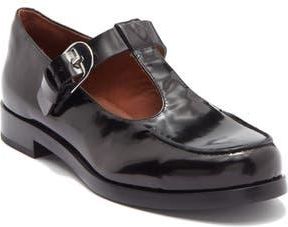 Reformation Angela Mary Jane Flat in Black Leather at Nordstrom Rack, Size 10.5