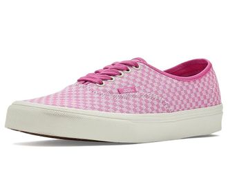 Vans Authentic Skate Shoes Micro Check Pink Fizz : Mens 10 - Womens 11.5 Medium, Canvas/Leather/Suede