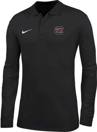 Nike South Carolina Victory Nike Mens Dri-FIT College Long-Sleeve Polo in Black | IW4969-010
