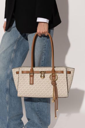 Michael Michael Kors Shoulder Bag Hamilton Moderne, Womens, Cream