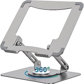 OEM Soporte Ajustable Para Port&aacute;til Con Base Giratoria - Metal - Plata