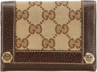 Gucci Pre-owned Wallets, female, Beige, Size: ONE SIZE Pre-owned Canvas wallets