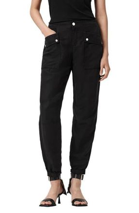 AllSaints Val Twill Cargo Pants in Black at Nordstrom, Size 10 Us