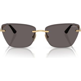 Vogue Eyewear 59mm Rimless Cat Eye Sunglasses in Gold at Nordstrom