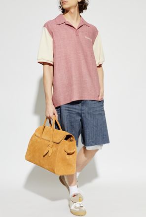 Dsquared2 Polo Made Of Combined Materials, Mens, Burgundy